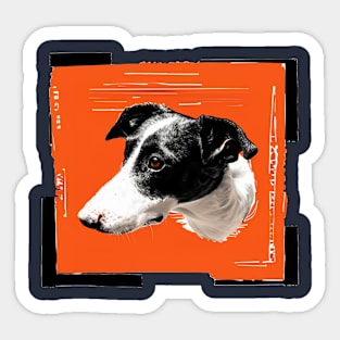 Abstract Dog Sticker